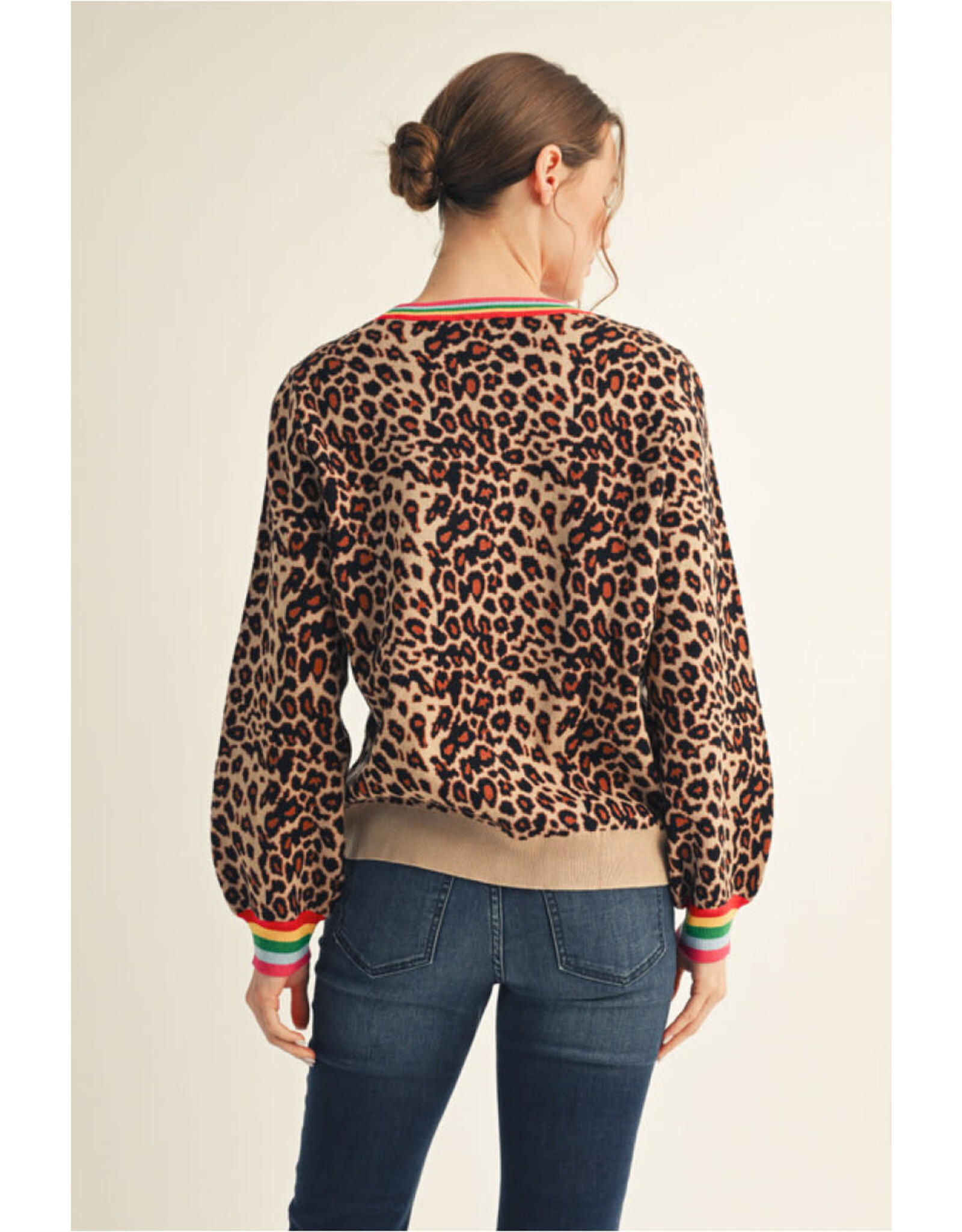 Leesa Leopard Sweater Top