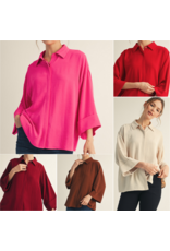 Melody 3/4 Sleeve Button Down Top