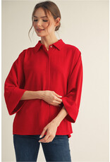 Melody 3/4 Sleeve Button Down Top