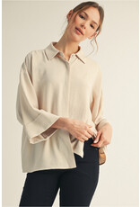 Melody 3/4 Sleeve Button Down Top