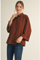 Melody 3/4 Sleeve Button Down Top