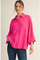 Melody 3/4 Sleeve Button Down Top