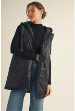 Hannah Black Hoodie Vest