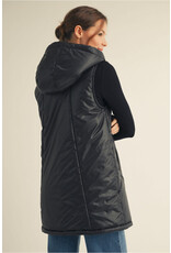Hannah Black Hoodie Vest