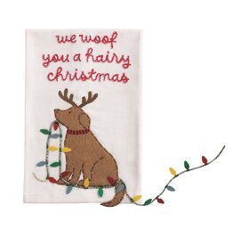Hairy Christmas Pet Dangle Towel