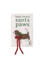 Here Comes Santa Paws Christmas Pet Dangle Towel