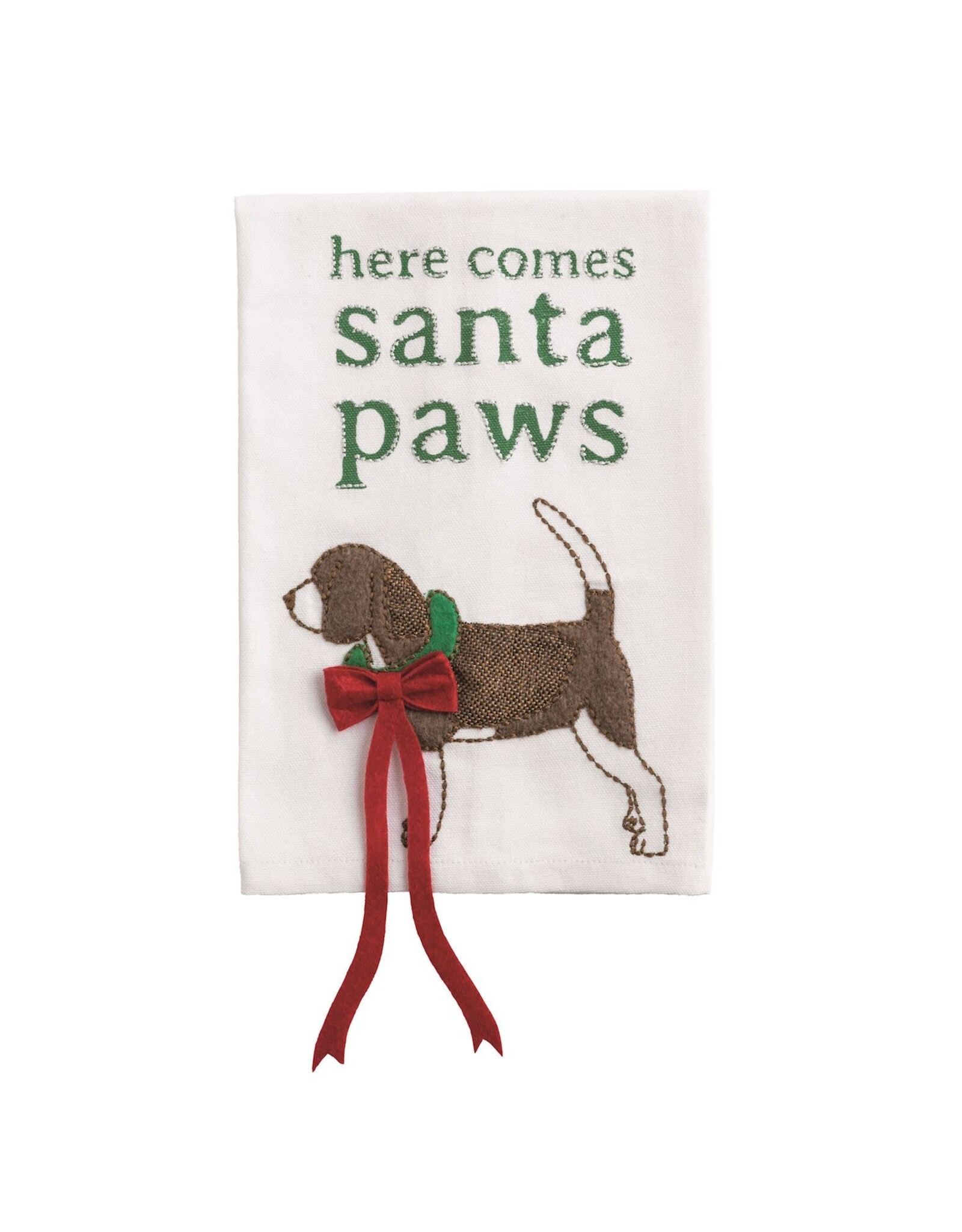 Here Comes Santa Paws Christmas Pet Dangle Towel