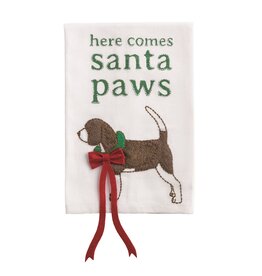 Here Comes Santa Paws Christmas Pet Dangle Towel