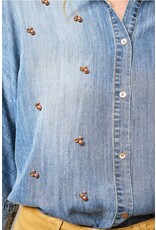 Hi-Low Pearl Chambray Top