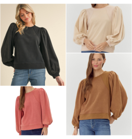 Gabby Puff Sleeve Sweatshirt