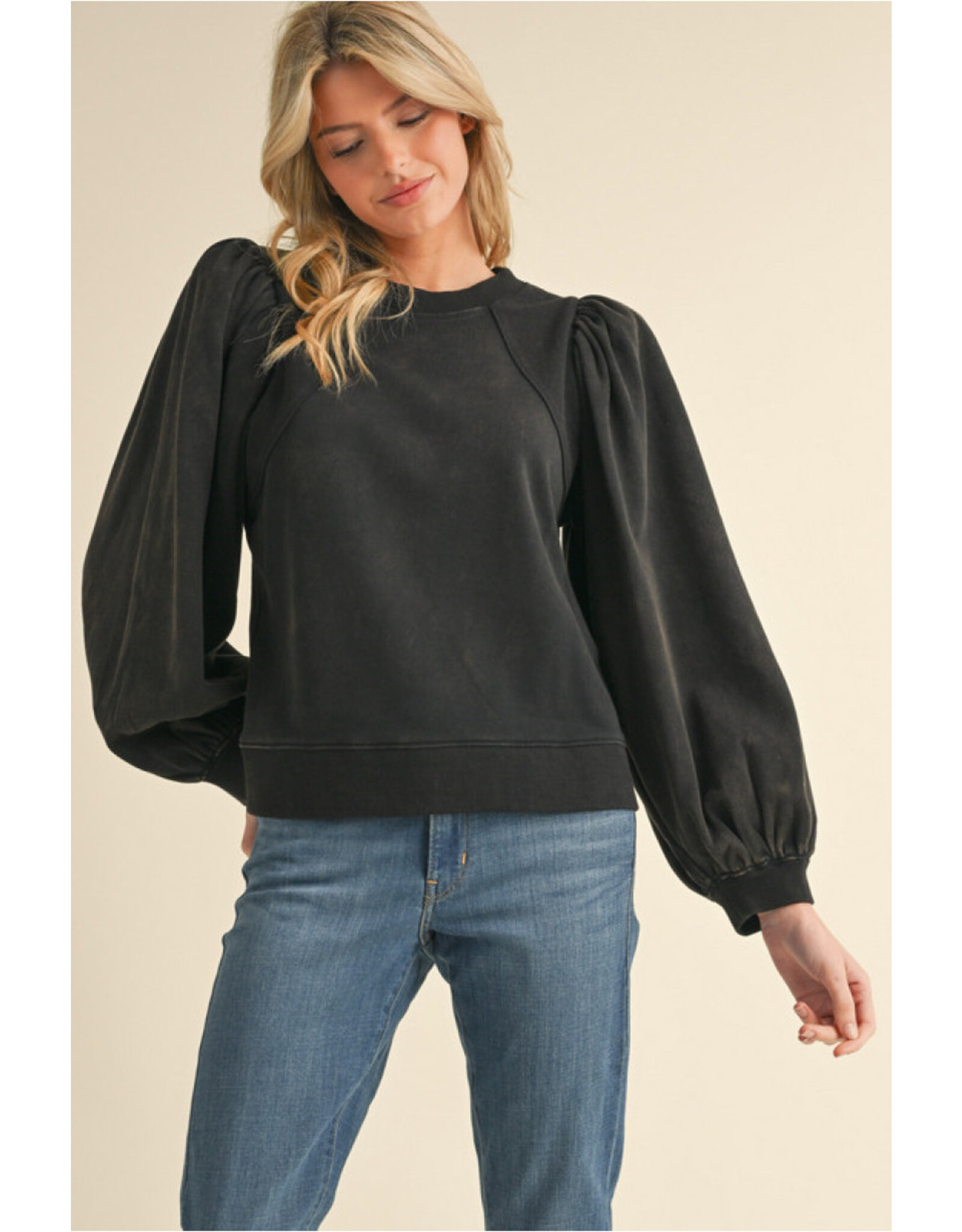 Gabby Puff Sleeve Sweatshirt
