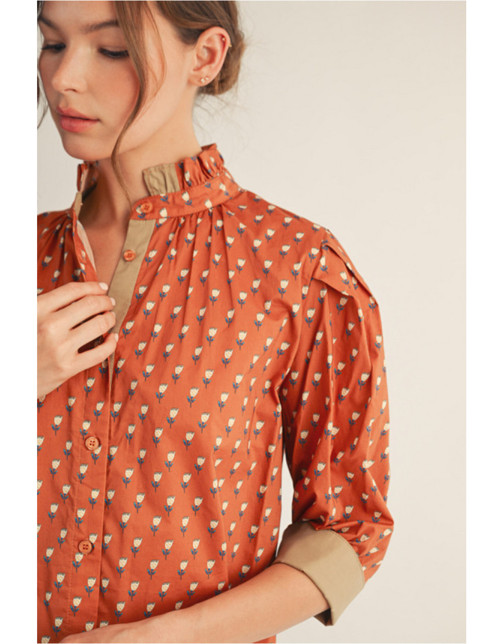 Tinsley Floral 3/4 Sleeve Top
