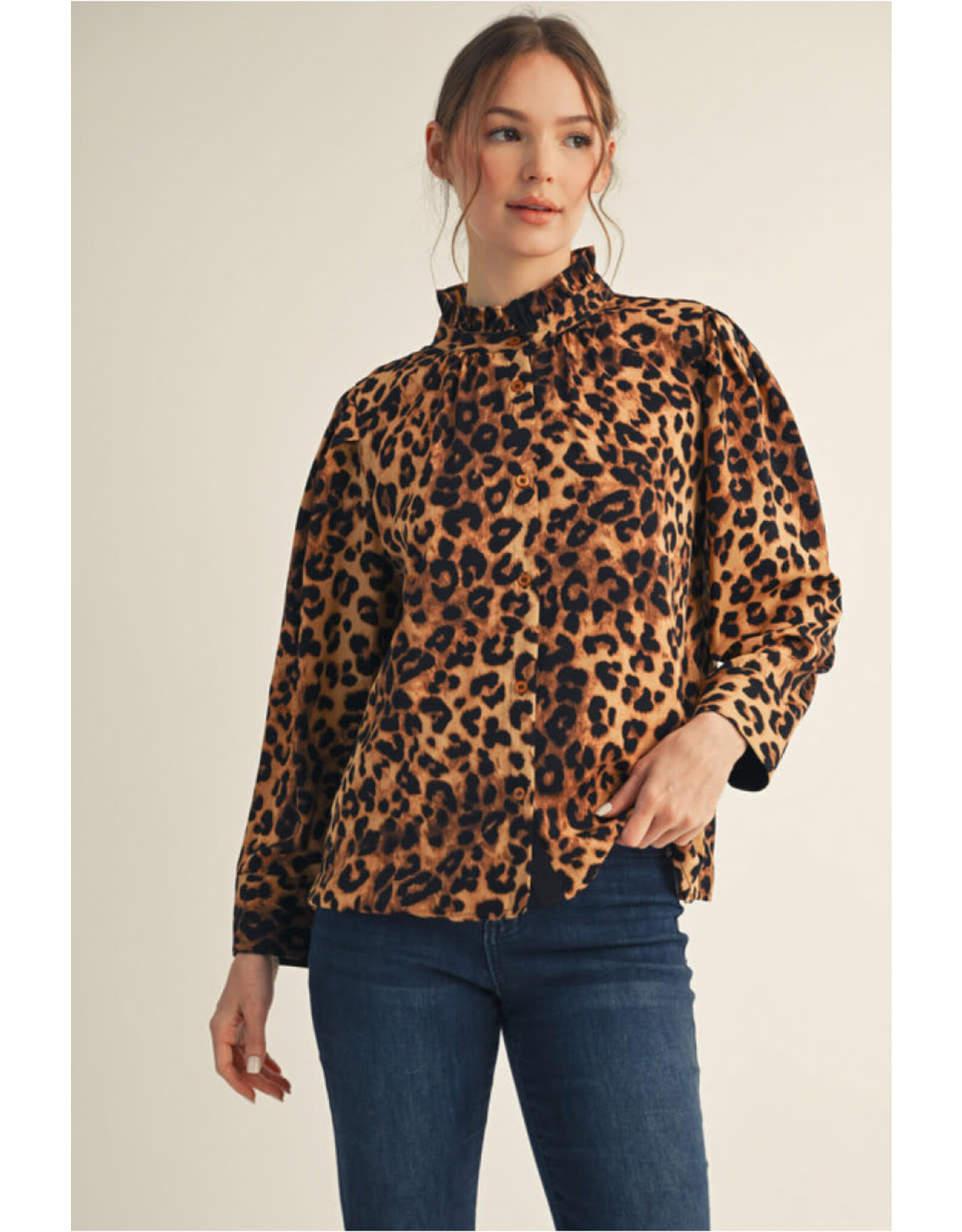 Mina Leopard Print Top