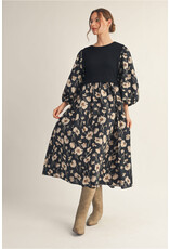 Midnight Meadow Midi Dress