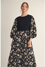 Midnight Meadow Midi Dress