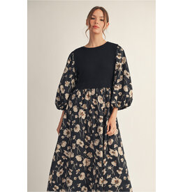 Midnight Meadow Midi Dress