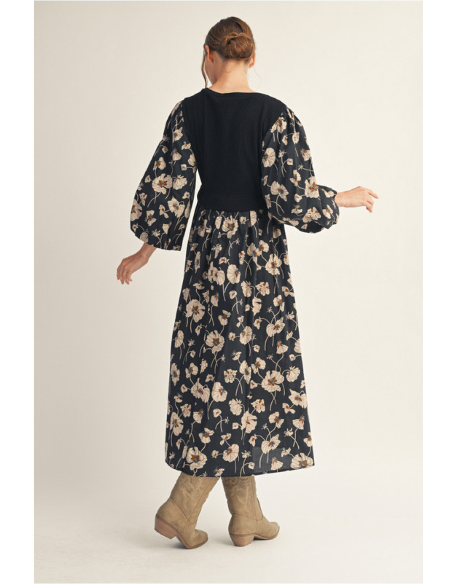 Midnight Meadow Midi Dress