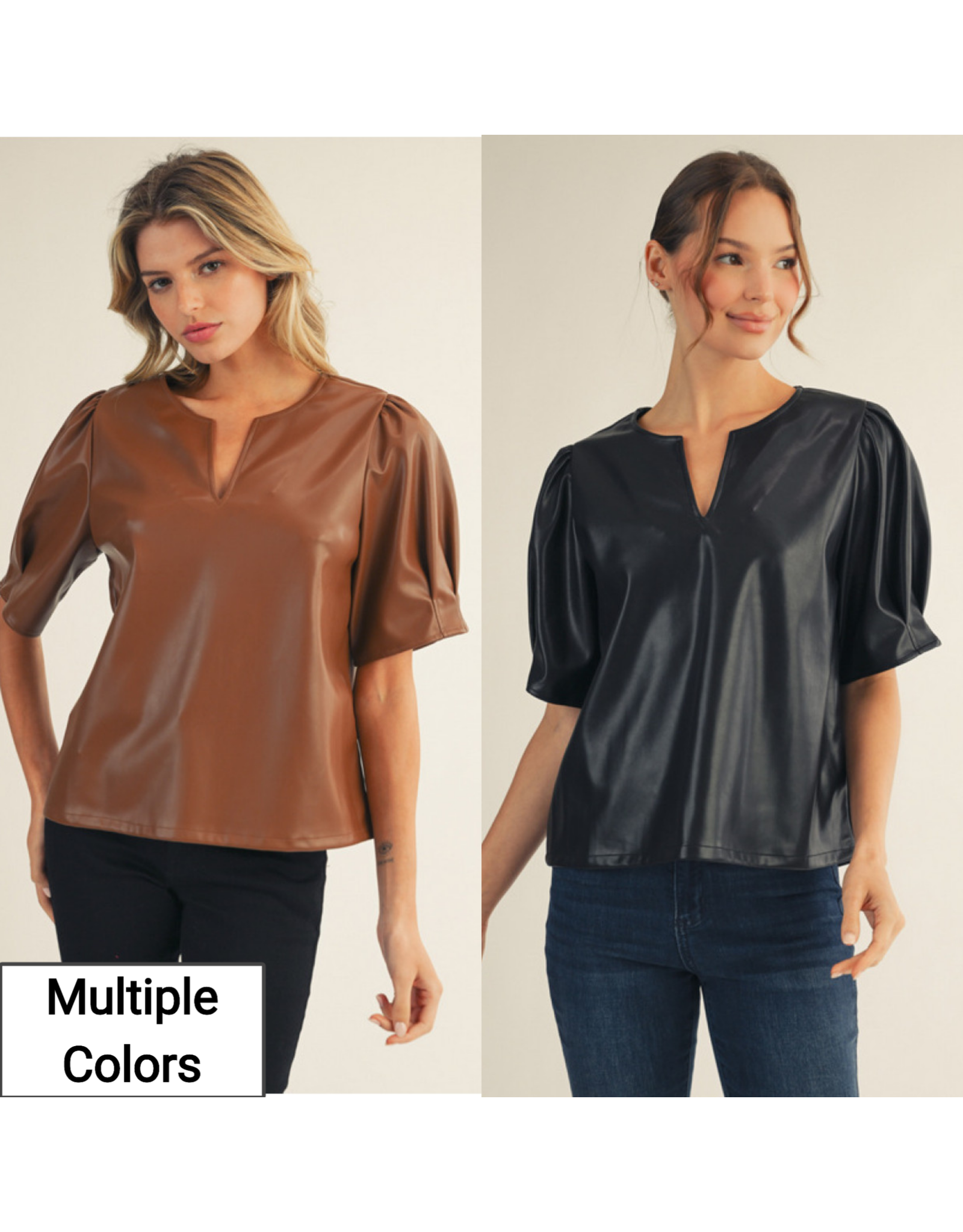 Brielle Leatherette Top