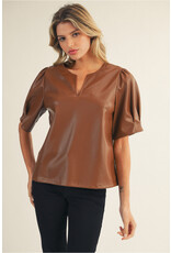 Brielle Leatherette Top