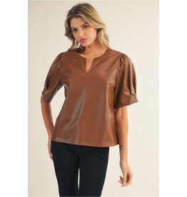 Brielle Leatherette Top