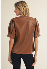 Brielle Leatherette Top