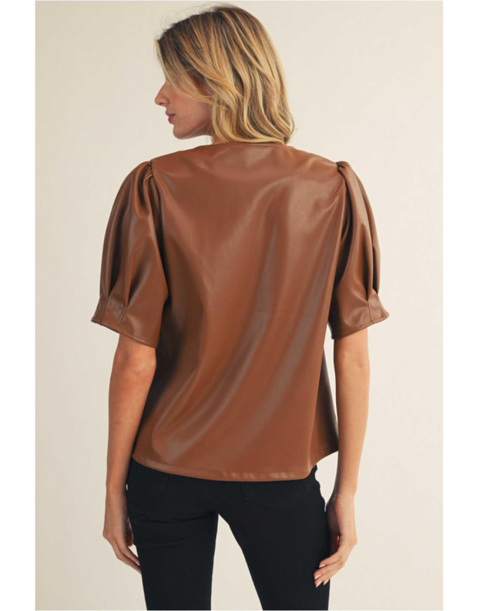 Brielle Leatherette Top