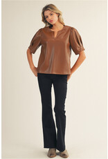 Brielle Leatherette Top