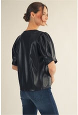 Brielle Leatherette Top