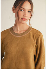 Chloe Camel Faux Suede Leather Dress