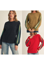 Sadie Velvet Stripe Sweatshirt