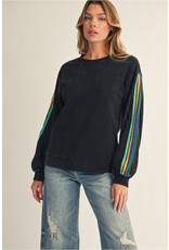 Sadie Velvet Stripe Sweatshirt