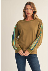Sadie Velvet Stripe Sweatshirt