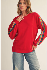 Sadie Velvet Stripe Sweatshirt
