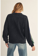 Sadie Velvet Stripe Sweatshirt