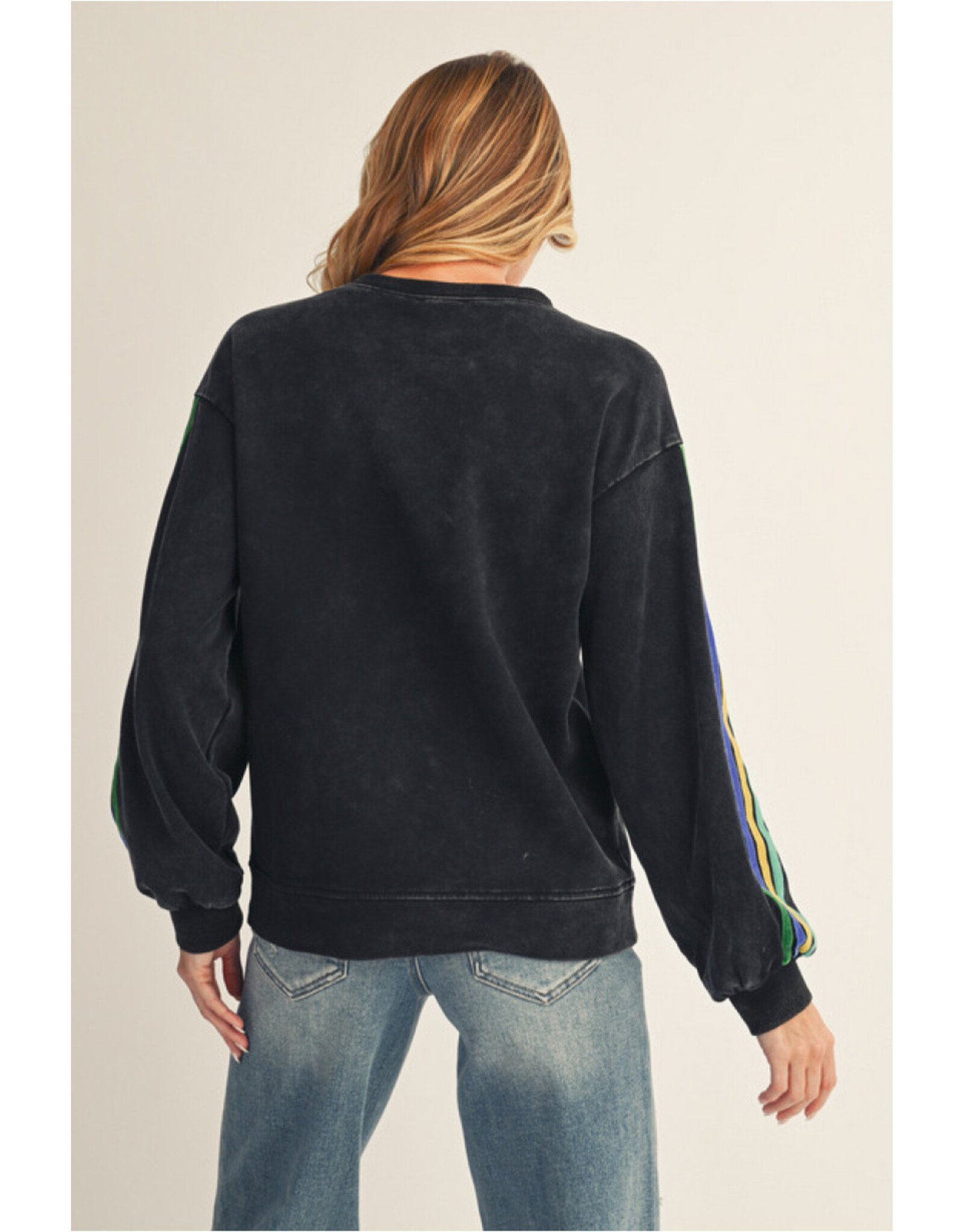 Sadie Velvet Stripe Sweatshirt