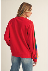 Sadie Velvet Stripe Sweatshirt