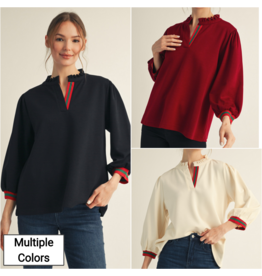 Guccish 3/4 Sleeves Solid Top