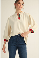 Guccish 3/4 Sleeves Solid Top Guccish 3/4 Sleeves Solid Top