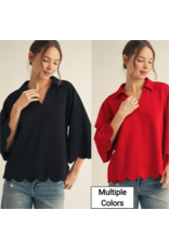 Eviana Scallop Edge Top Eviana Scallop Edge Top