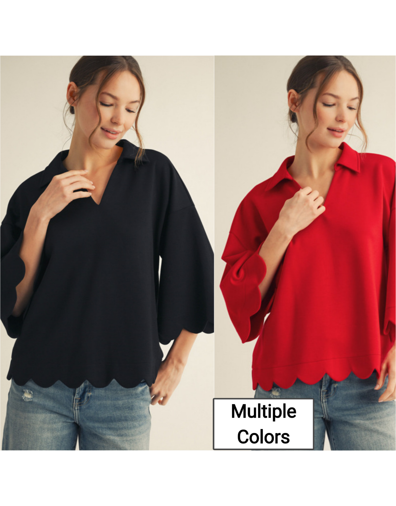 Eviana Scallop Edge Top