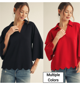 Eviana Scallop Edge Top