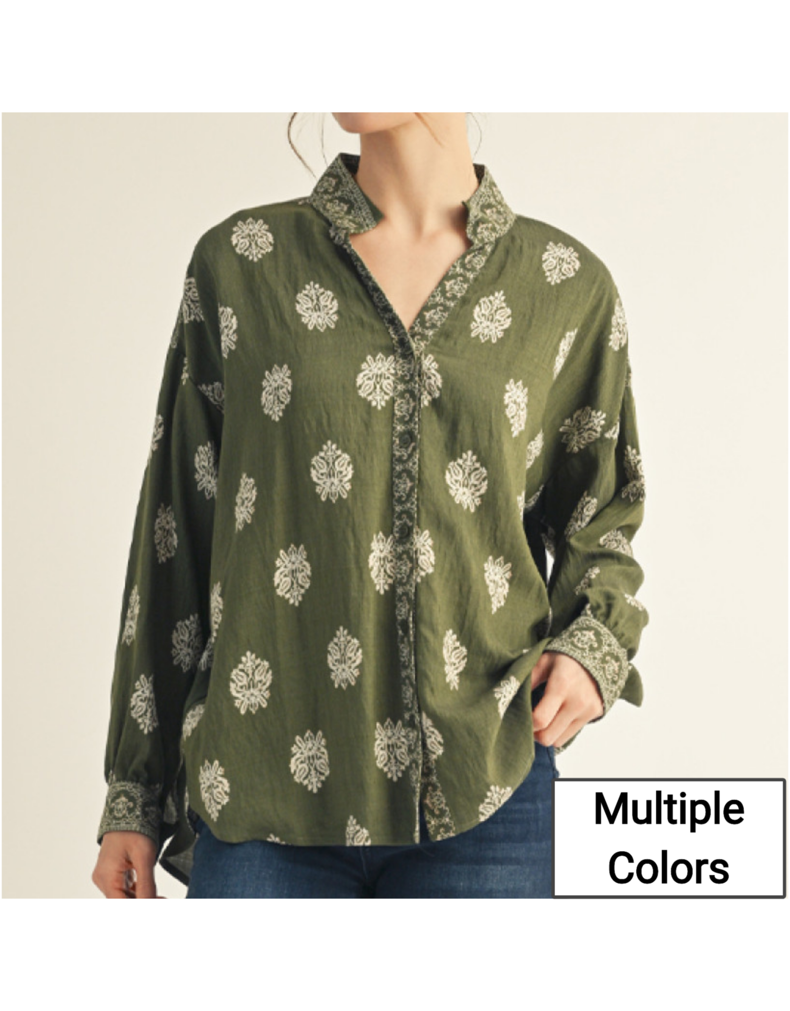 Tierra Damask Pattern Top