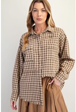 Charlie Check Button Down Washed Shirt