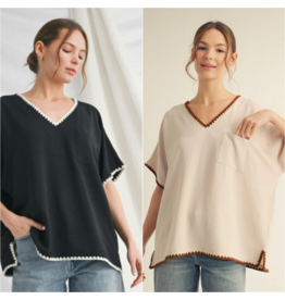 Adelina Stitch Trim Top