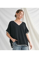 Adelina Stitch Trim Top Adelina Stitch Trim Top