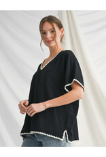 Adelina Stitch Trim Top Adelina Stitch Trim Top