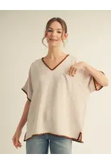 Adelina Stitch Trim Top Adelina Stitch Trim Top