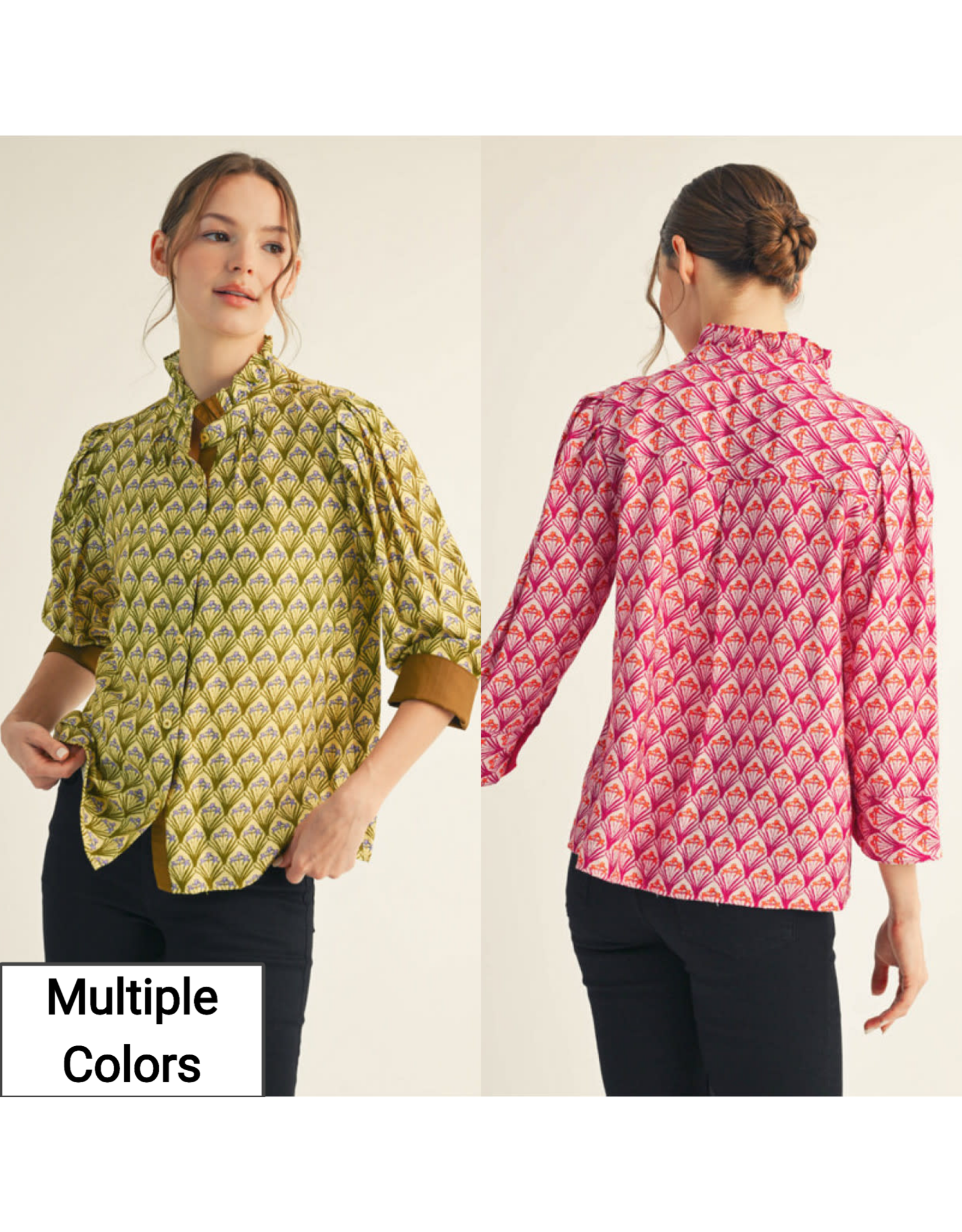 Maggia Floral Button Down Top