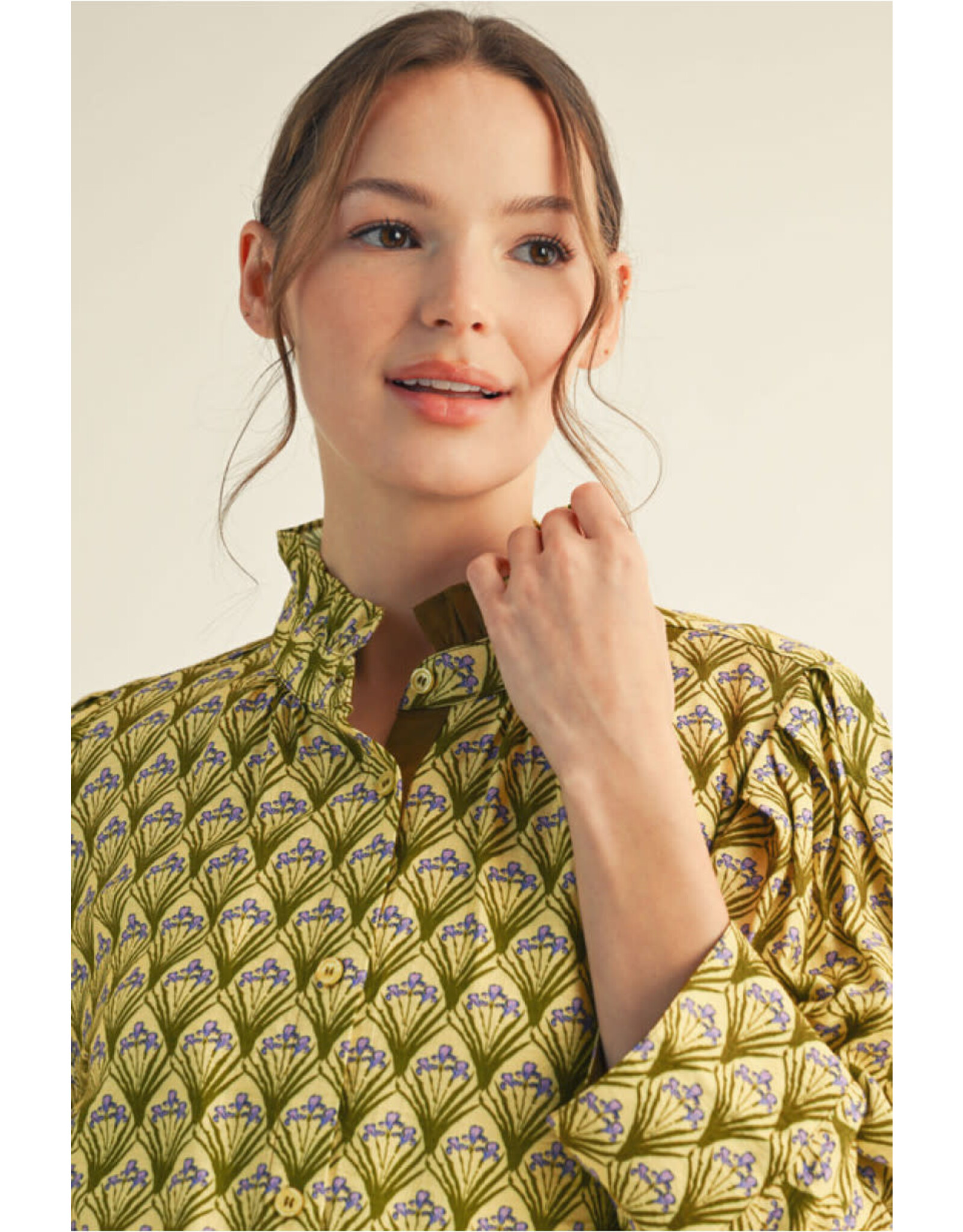 Maggia Floral Button Down Top