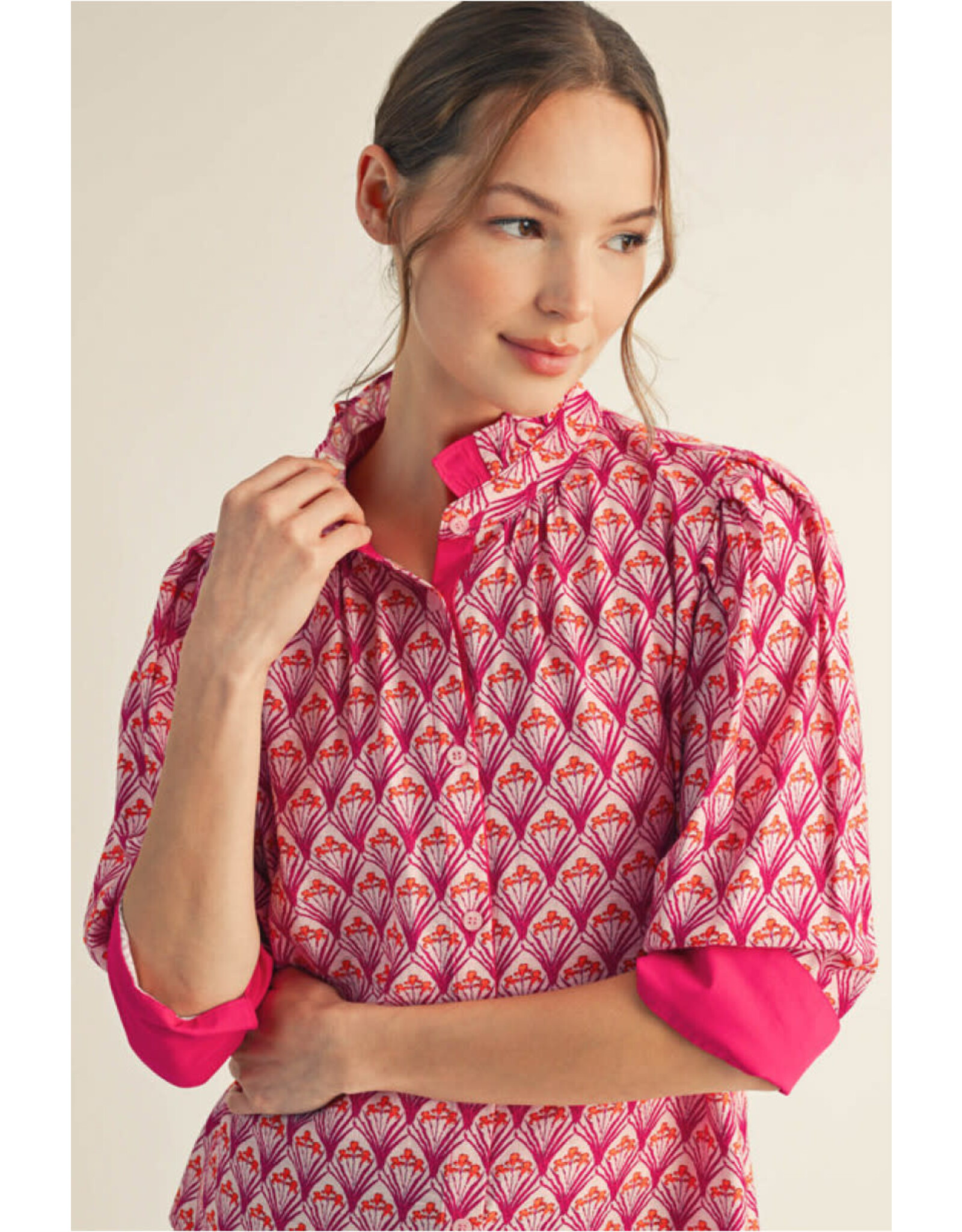 Maggia Floral Button Down Top